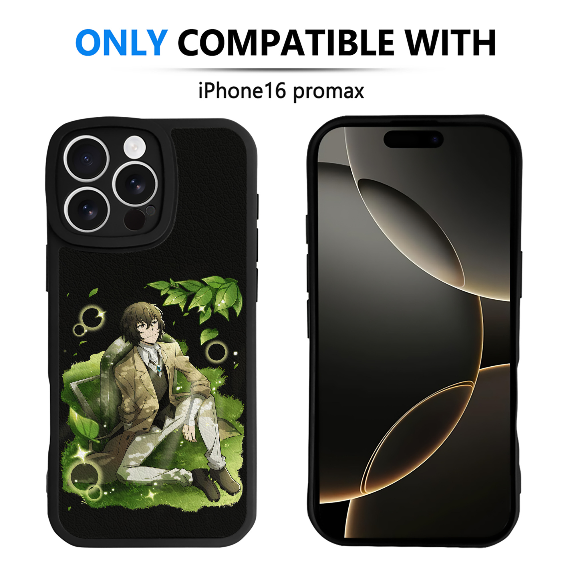 （画像用） 文豪ストレイドッグス Bungo Stray Dogs 【iPhone 16シリーズ対応】シリコンスマホケース（レザー調） 材質：シリコン